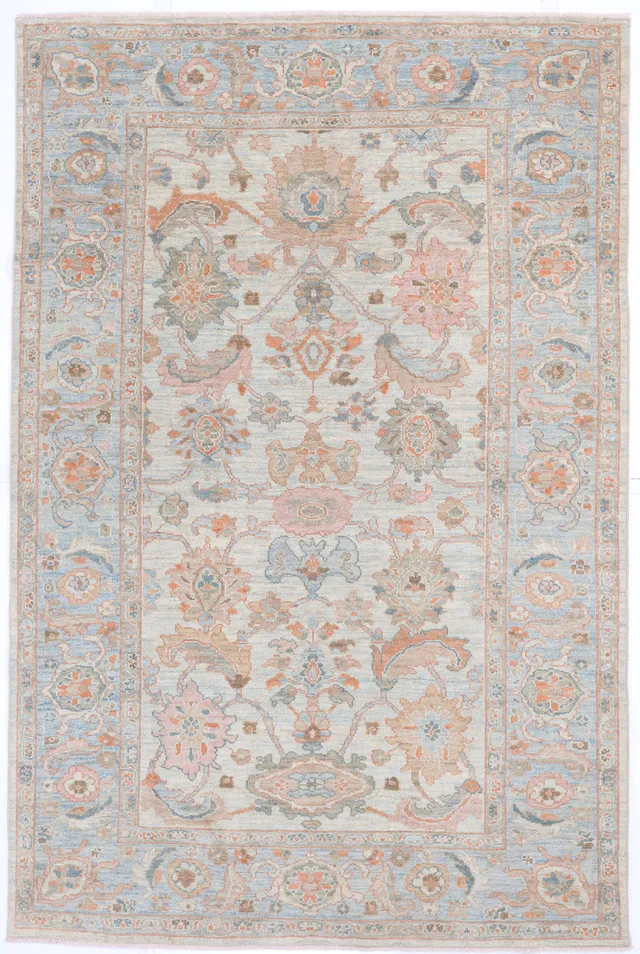 Decorative Sultanabad – Beige Background, 298 × 197 cm