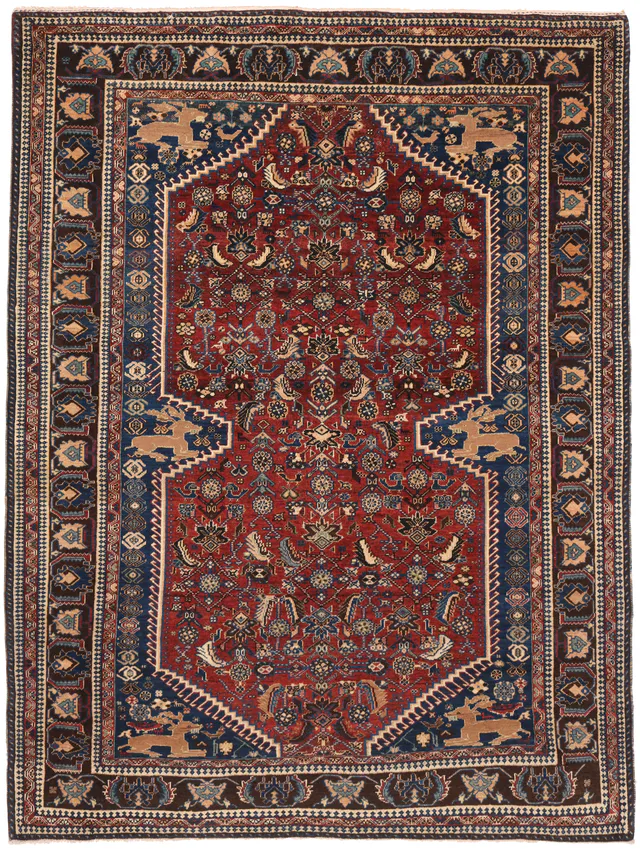 Antique Kashgai Safi – Khani – circa 1920, 204 × 154 cm