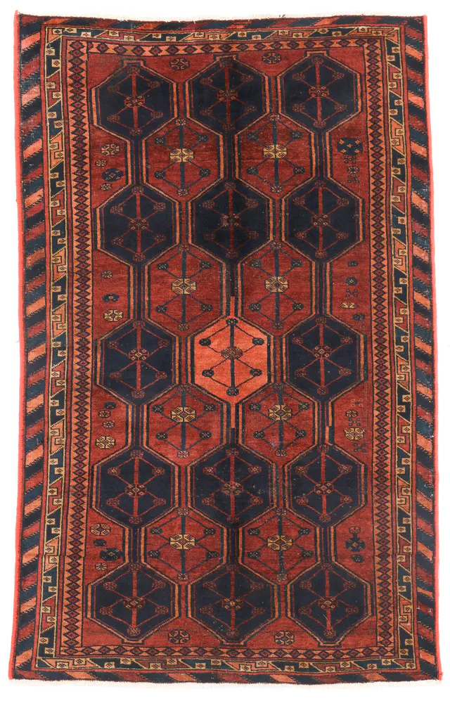 Antique Poshtkohi Rug – circa 1930, 194 × 120 cm