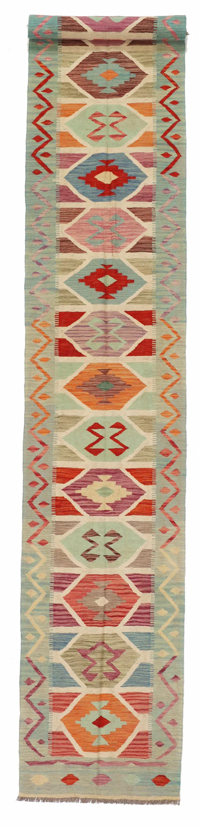 Shirvan Kilim Rug Runner, 453 × 77 cm