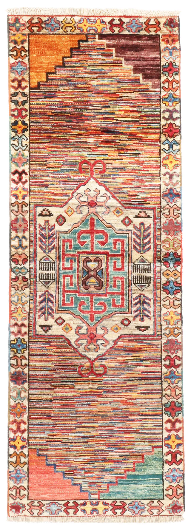 Fine Shirvan Design Runner – Multicolor, 164 × 57 cm