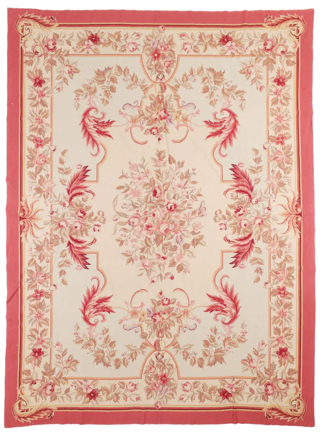 Red Needlepoint Rug in, 349 × 266 cm