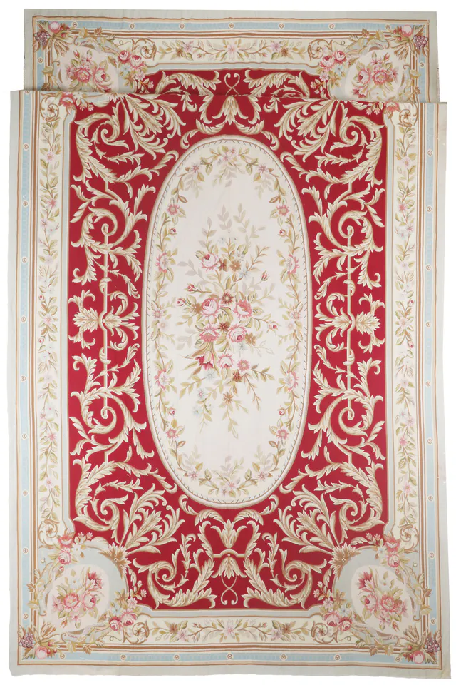 Red Needlepoint Rug in, 548 × 357 cm