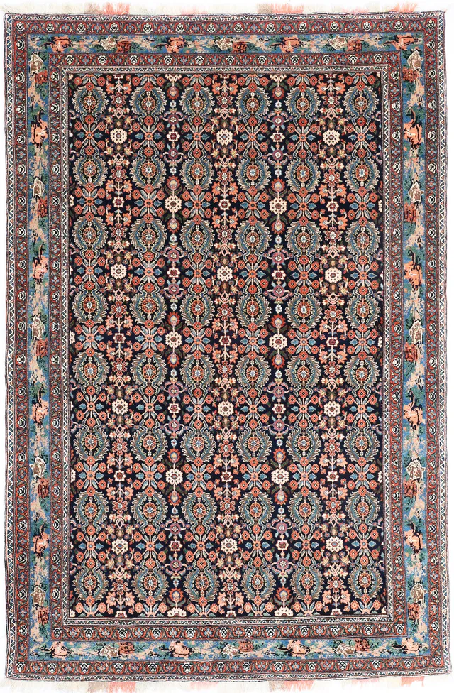 Persian Senneh (Haft Rang), 242 × 160 cm