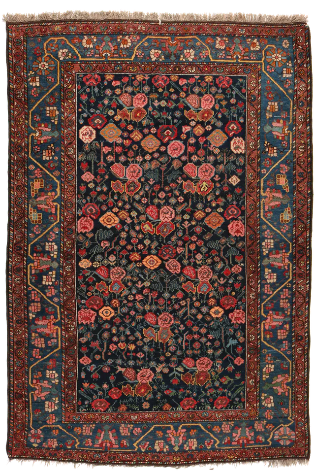 Antique Bakhtiar (Samman) Rug – circa 1890, 220 × 151 cm