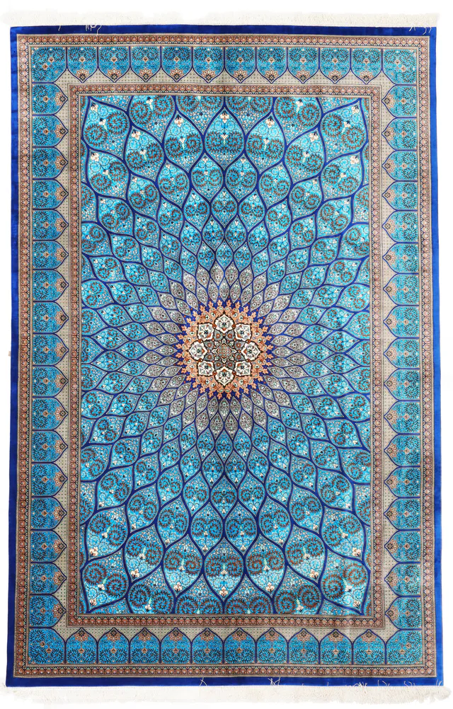 Very Fine Silk Qum Rug, 297 × 197 cm