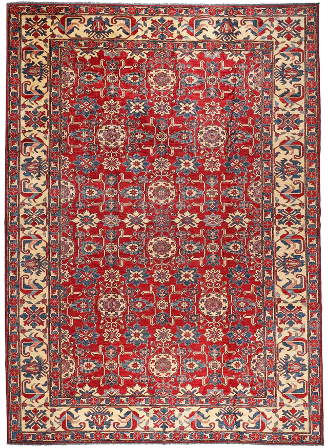 Caucasian / Kazak Design Rug – Red, 450 × 325 cm