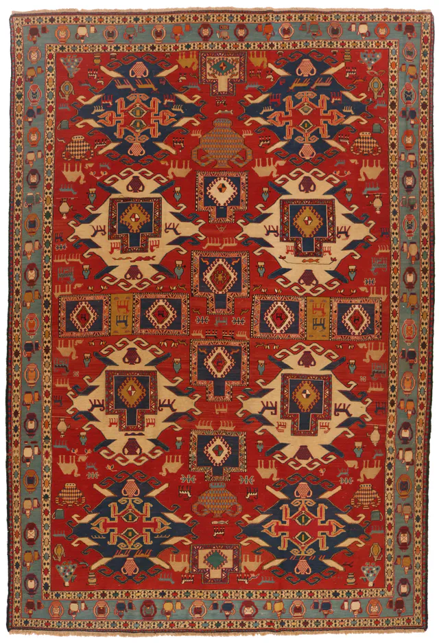 Verni Kilim Soumak Weave, 288 × 196 cm