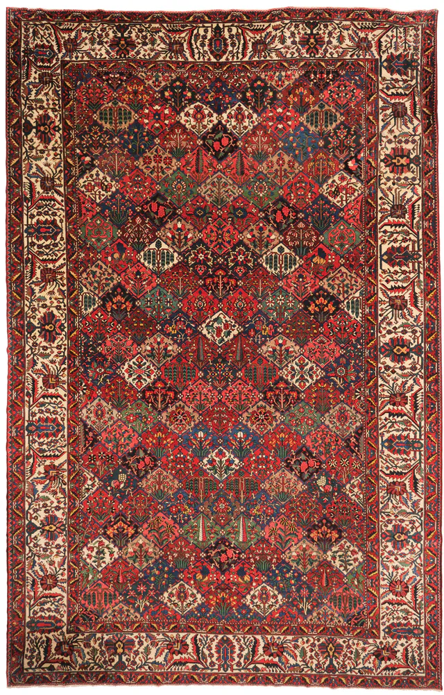 Persian Bakhtiar Rug Garden Design, 608 × 391 cm
