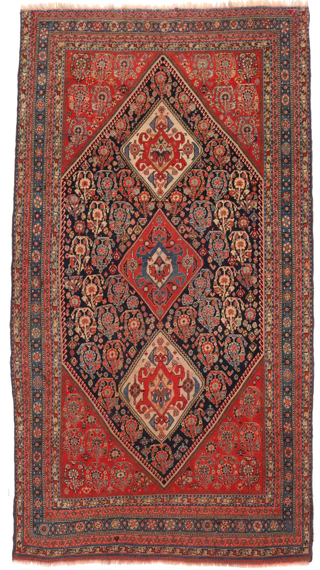 Antique Kashgai/Kashqai Rug – circa 1910, 236 × 128 cm