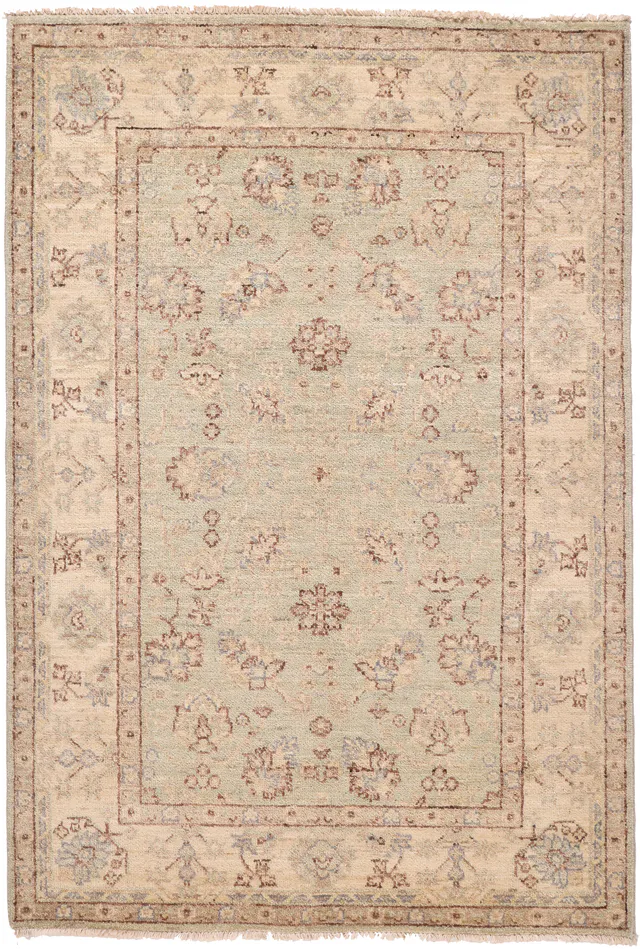 Garous / Ziegler design Rug – Light Green 6 x 4, 183 × 125 cm