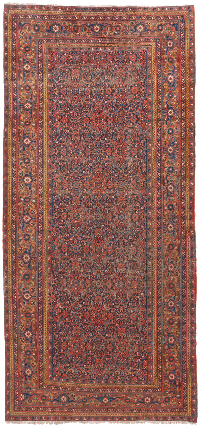 Khorasan Antique rug, 390 × 180 cm