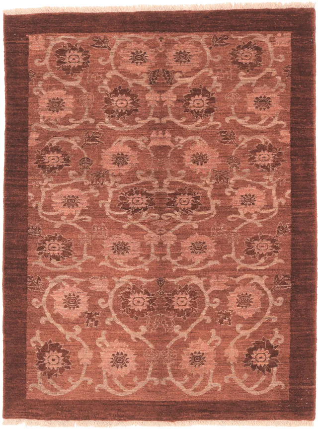 Persian Gabbeh Modern Rug – Brown, 190 × 145 cm