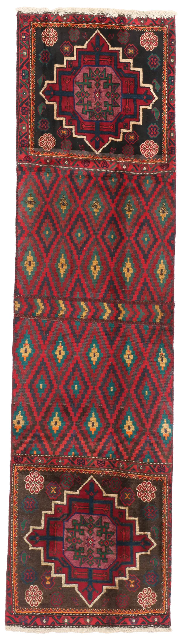 Persian Poshtkohi Runner, 252 × 67 cm