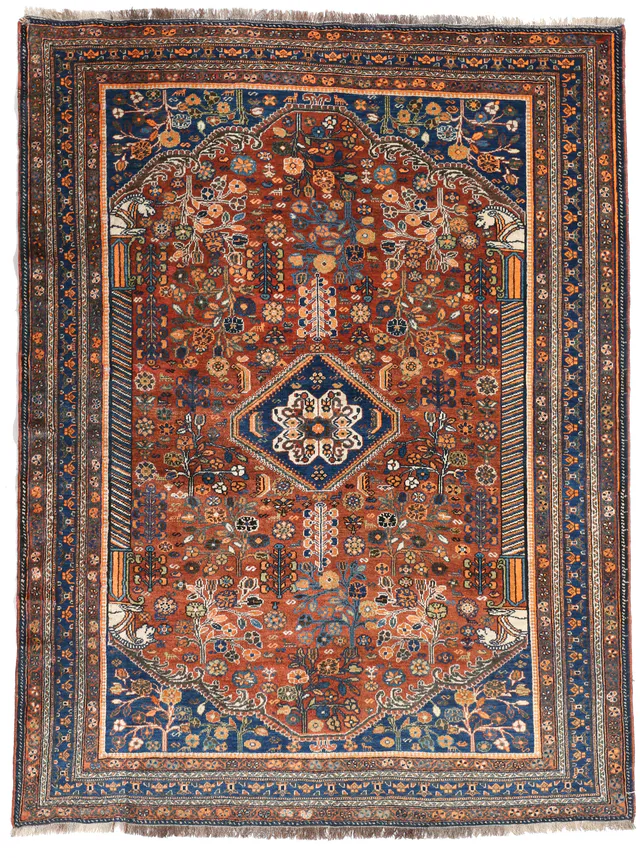 Antique Kashgai / Qashgai Persian Rug – 7 x 5'4, 216 × 166 cm