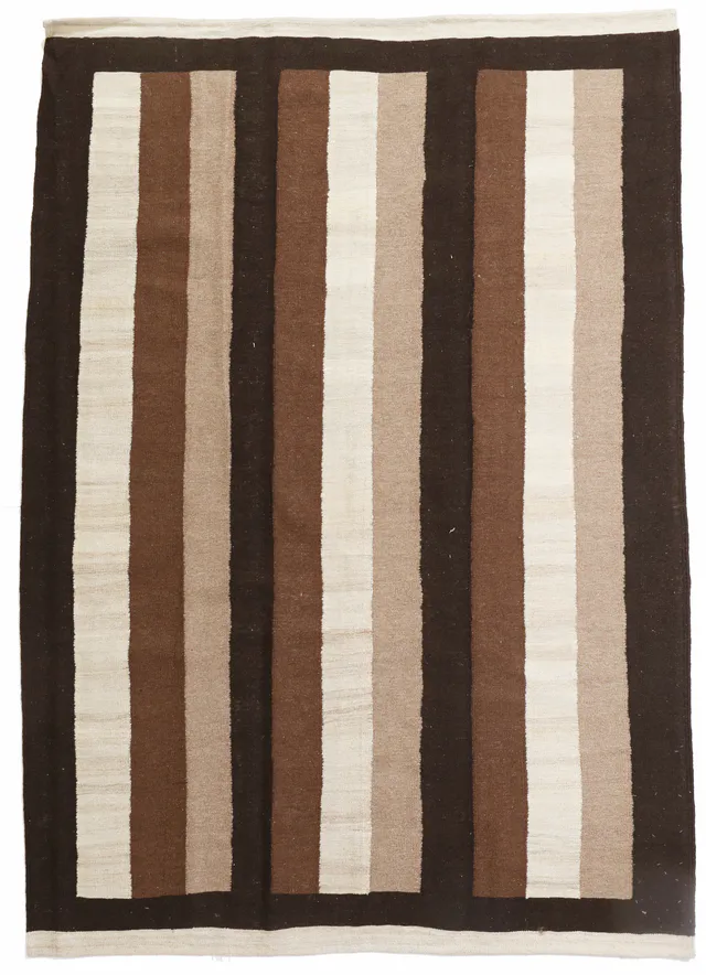 Qashgai/ Kashgai Kilim in Brown & Beige, 278 × 203 cm