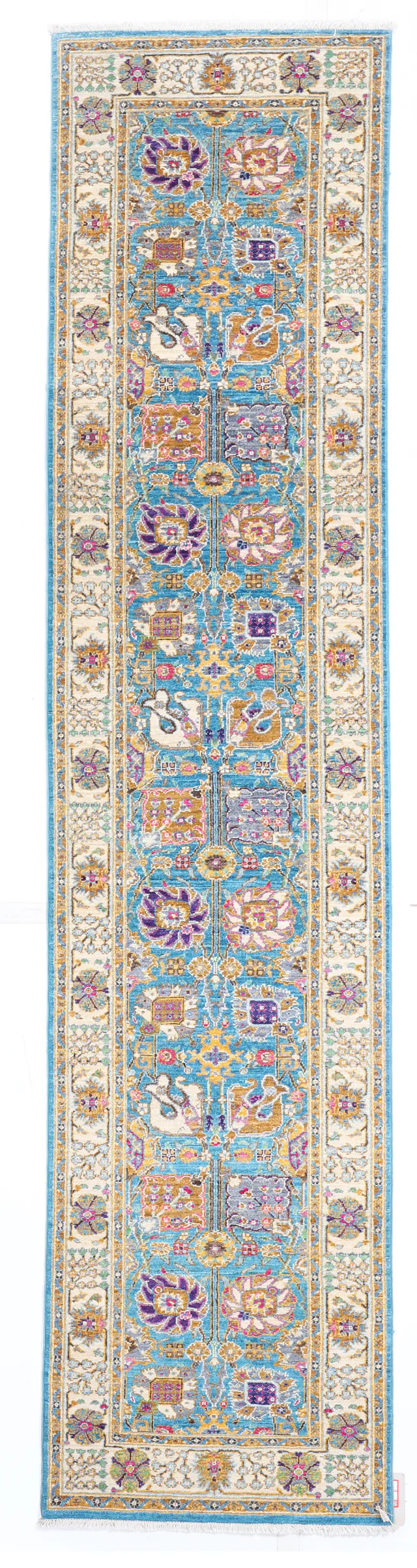 Arts & Crafts Blue Runner, 358 × 78 cm