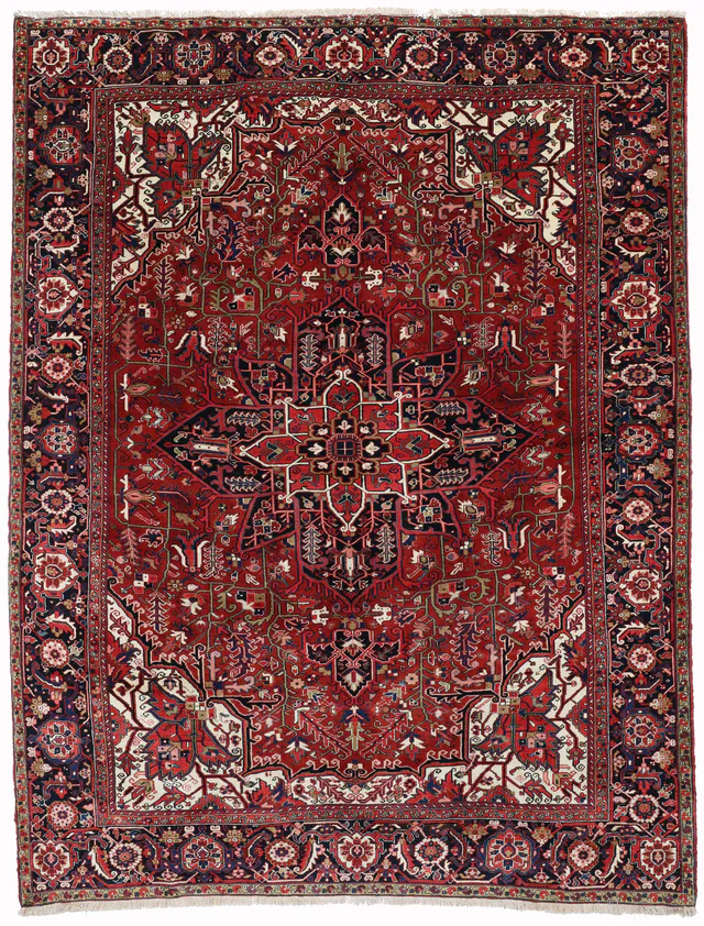 Persian Antique Heriz Rug – circa 1950, 390 × 300 cm