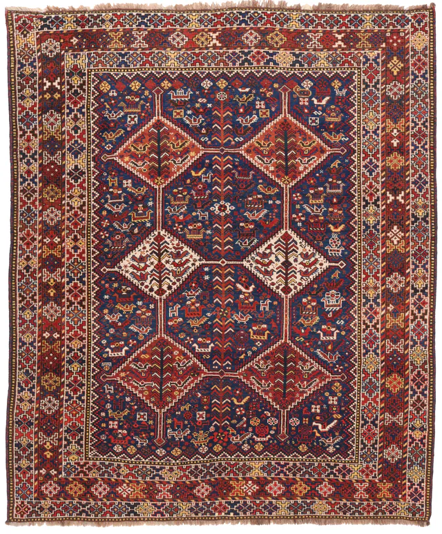 Antique Bownat / Kashgai Rug – circa 1900, 204 × 162 cm