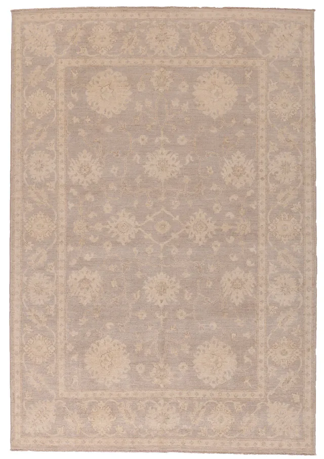 Garous Ziegler rug beige border grey base, 249 × 172 cm