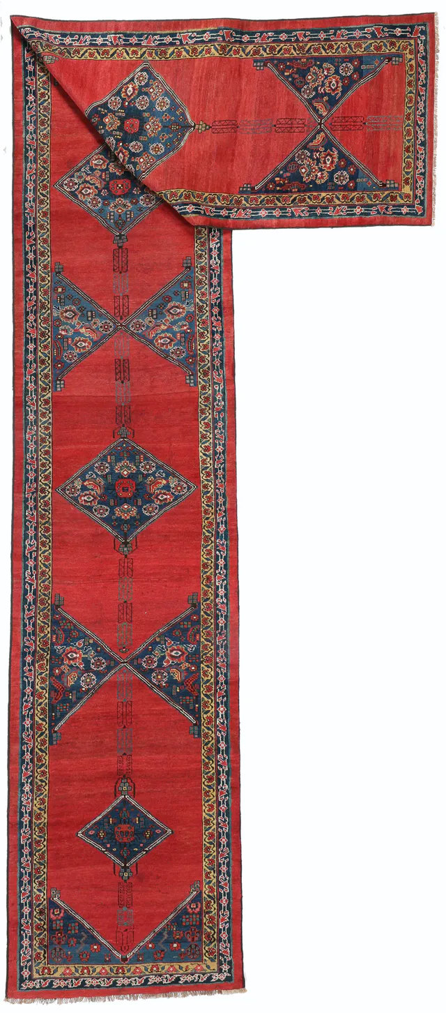 Antique Savojbolag Kurdish Runner, 613 × 97 cm