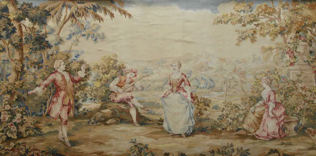 Antique French Tapestry circa 1780, 350 × 160 cm