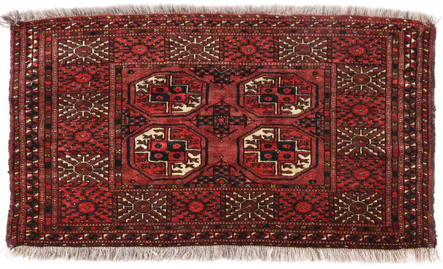 Turkmen / Turkaman Red Rug in, 85 × 45 cm