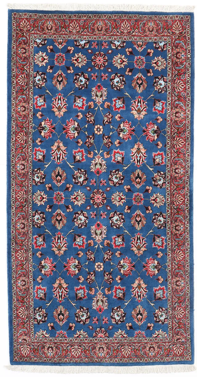 Fine Bidjar/Bijar Rug with Silk Highlights, 193 × 103 cm