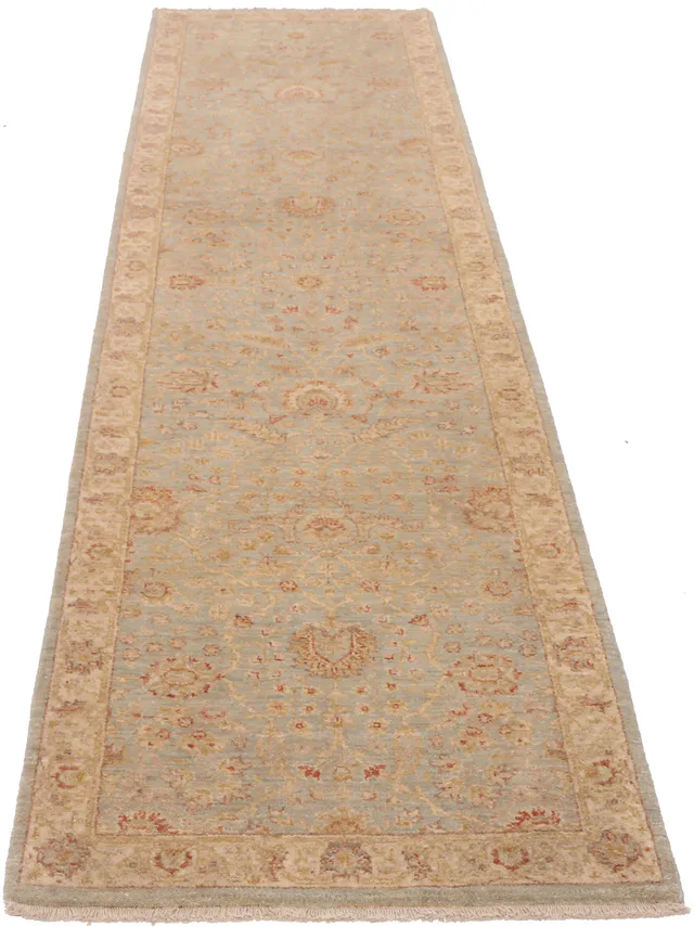 Garous / Ziegler Design Runner – Blue, 302 × 78 cm