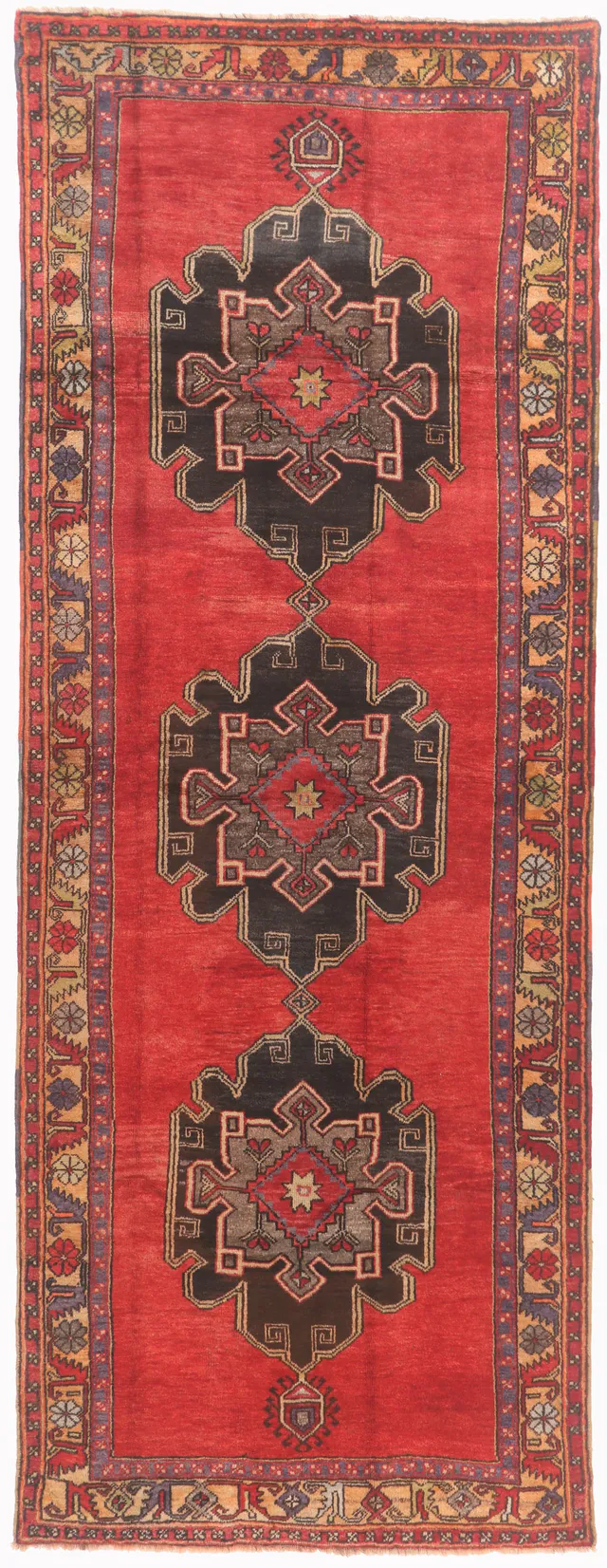 Persian Azerbaijan Runner Rug – Red, 367 × 139 cm