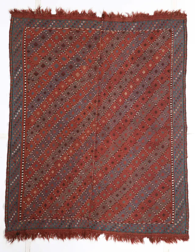 Red Verni Kilim, 189 × 151 cm