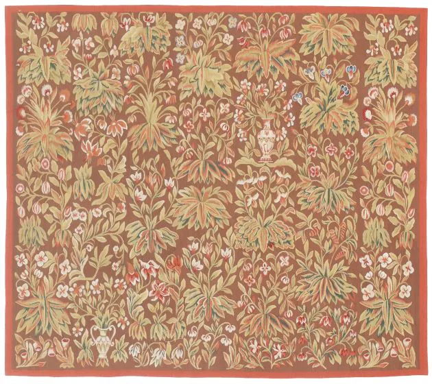 Tapestry verdure Feuille Rouge, 177 × 155 cm