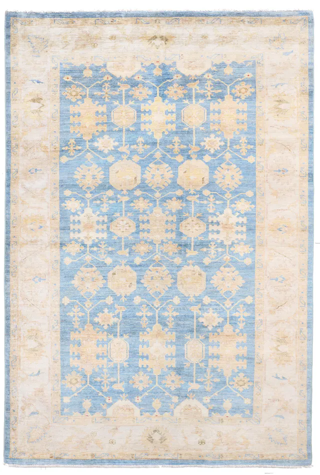 Blue Garous Design Rug, 255 × 169 cm