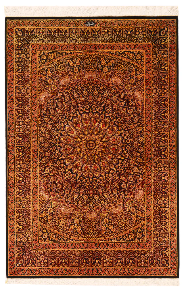 Persian Fine Qum silk, 146 × 100 cm