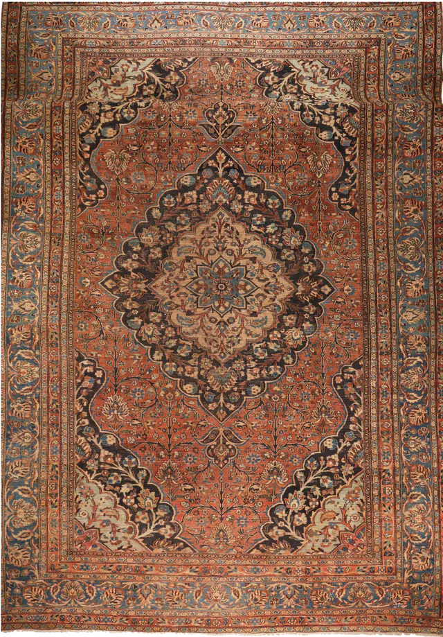 Khoy Tabriz Rug circa 1900, 608 × 415 cm