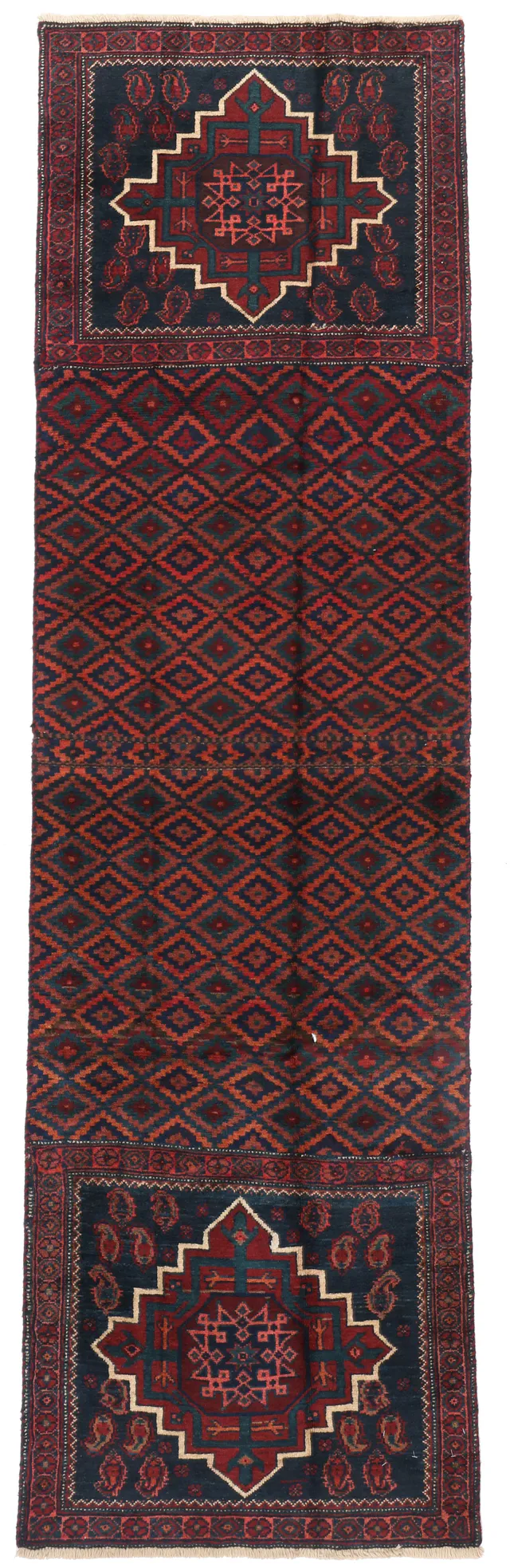 Persian Poshtkohi Red Runner, 262 × 76 cm