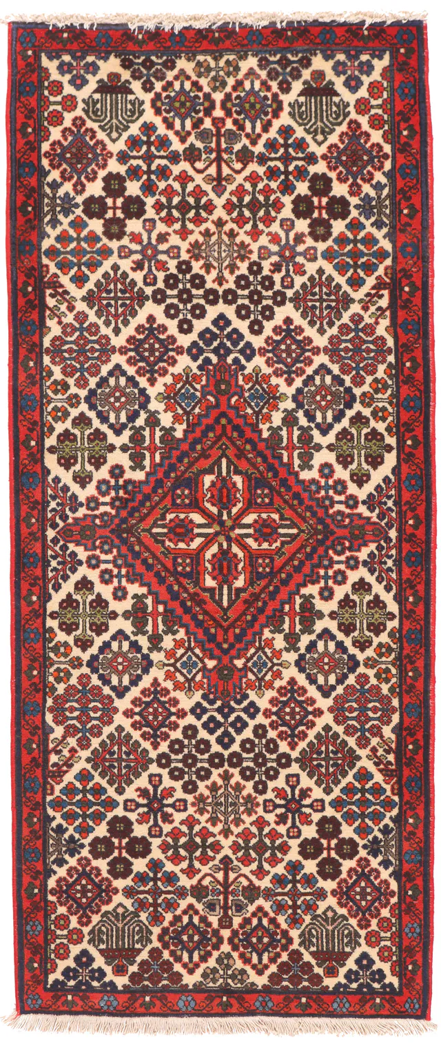 Persian Meymeh Rug – Beige, 160 × 68 cm