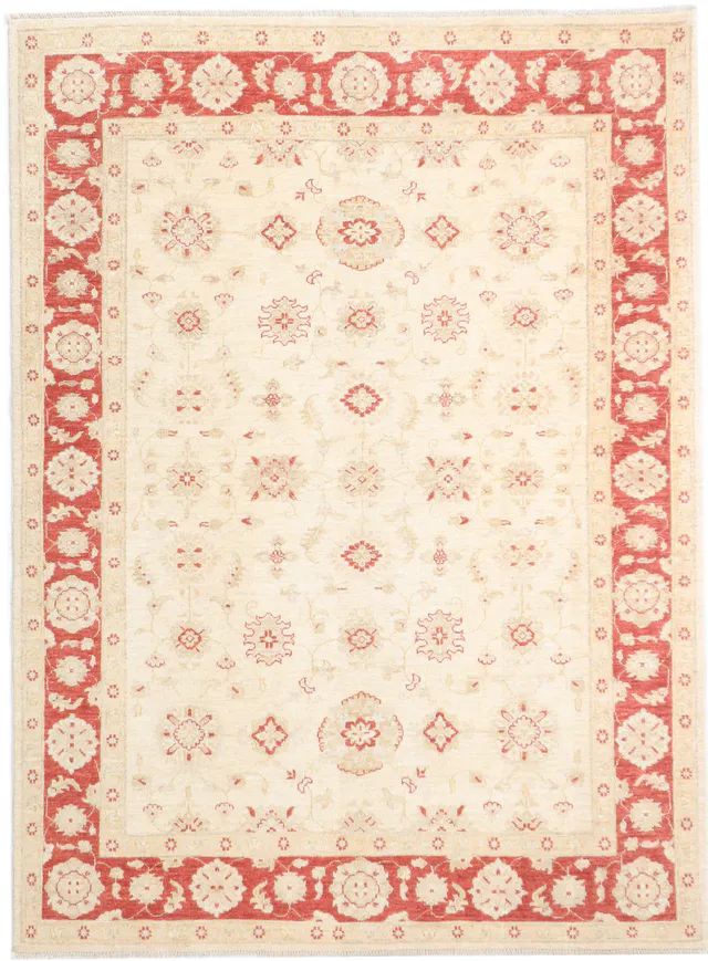 Garous Design Rug – red border, 223 × 167 cm