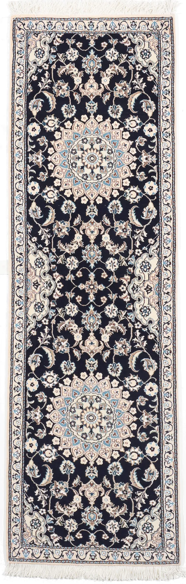 Persian Nain 9La Dark Blue in, 196 × 61 cm