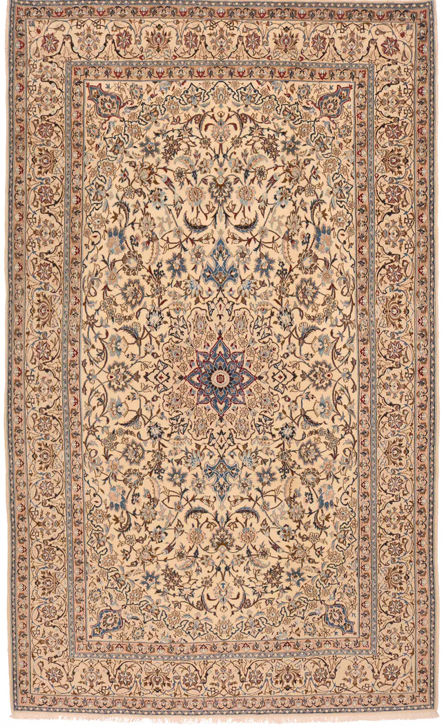 PERSIAN NAIN RUG WITH SILK HIGHLIGHTS, 344 × 201 cm