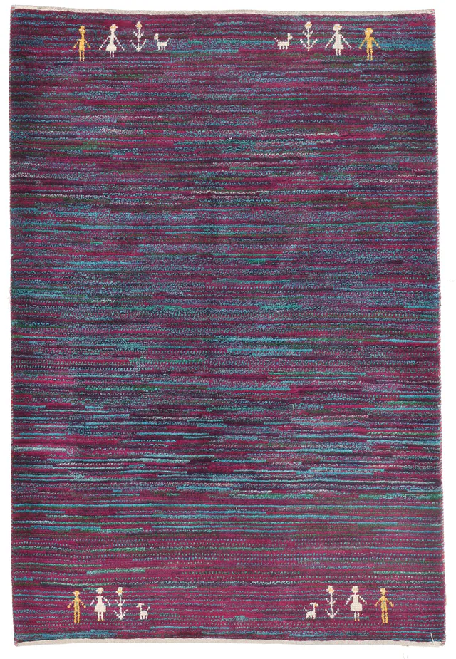 Gabbeh Design Purple Rug, 148 × 101 cm