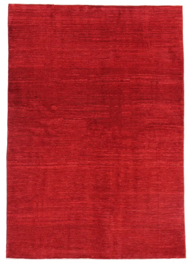 Red Gabbeh Design Rug, 197 × 136 cm