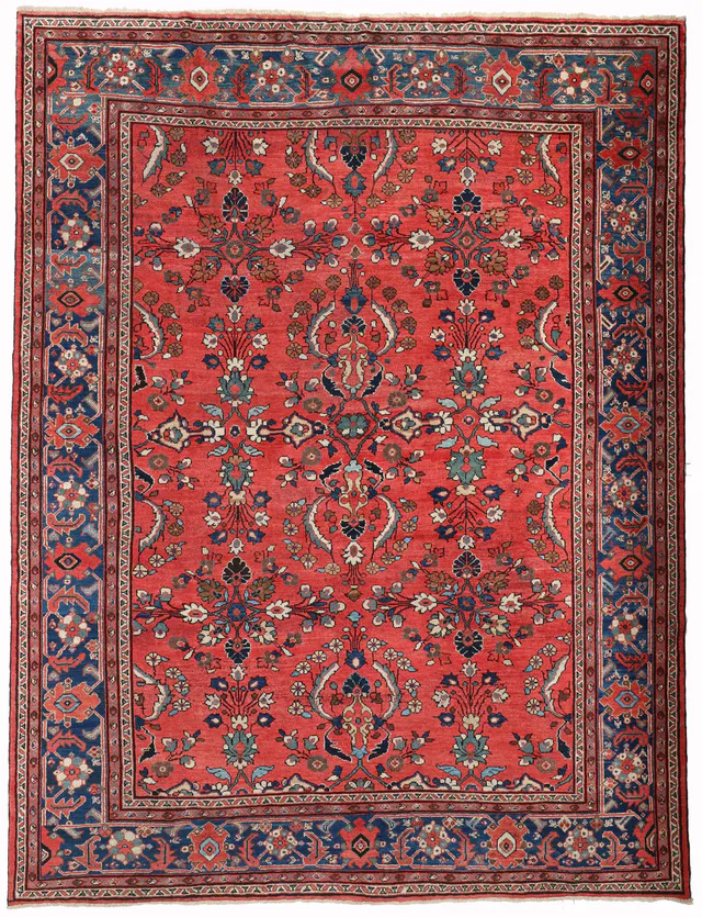 Persian Mahal Rug circa 1900 – 11'5 x 9, 351 × 275 cm