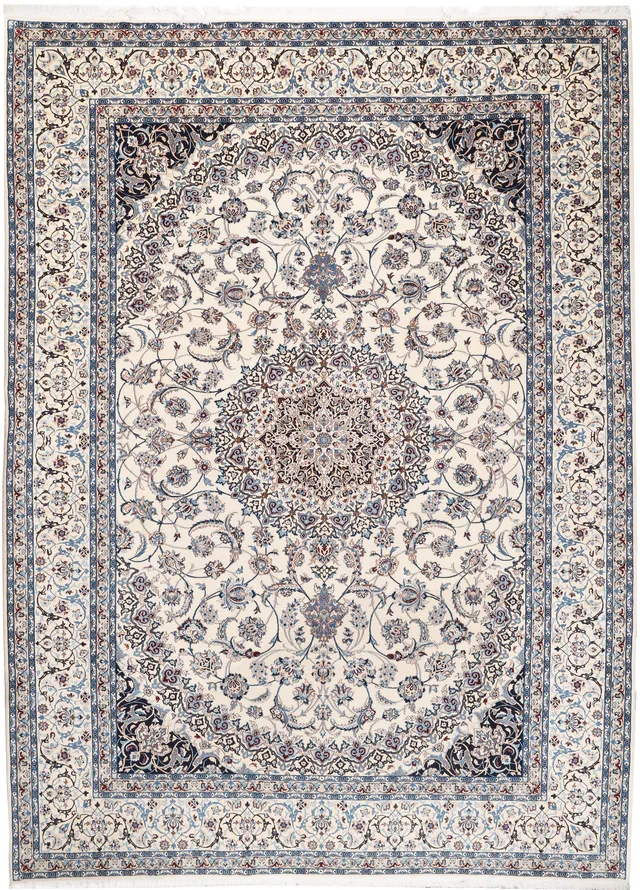 PERSIAN NAIN 9La RUG WITH SILK HIGHLIGHTS, 444 × 325 cm