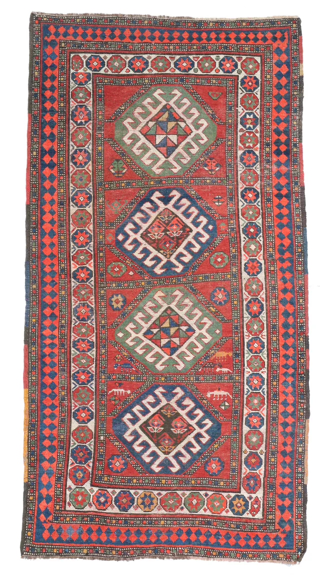 Persian Caucasian Runner, 209 × 109 cm