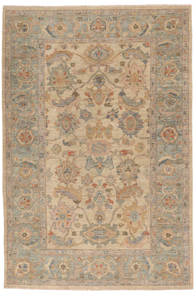 Persian Sultanabad Rug – 9'1 X 6'1, 277 × 187 cm