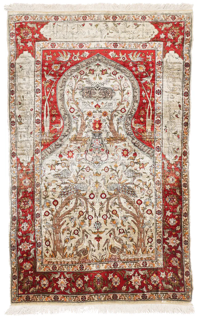 Antique Hereke Rug, 130 × 90 cm