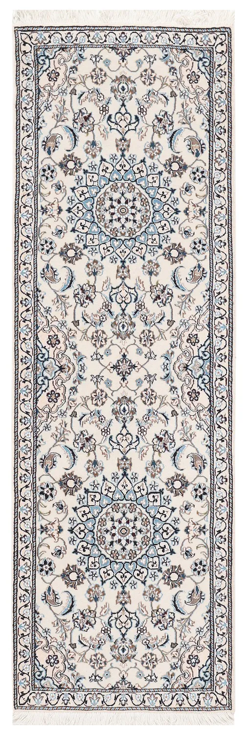 Nain Blue Runner with Silk Highlights, 194 × 62 cm