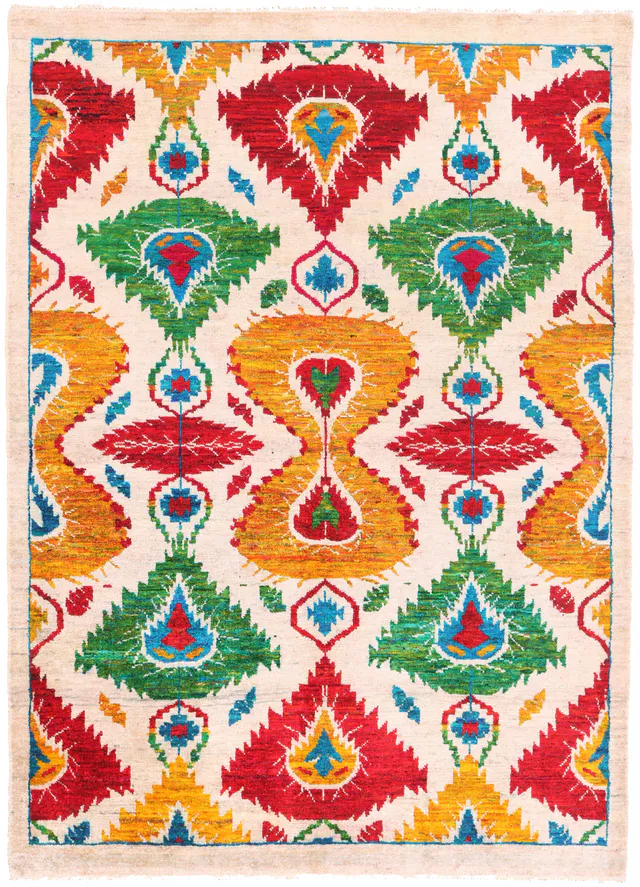 Sari Fine Beige Silk rug, 237 × 170 cm