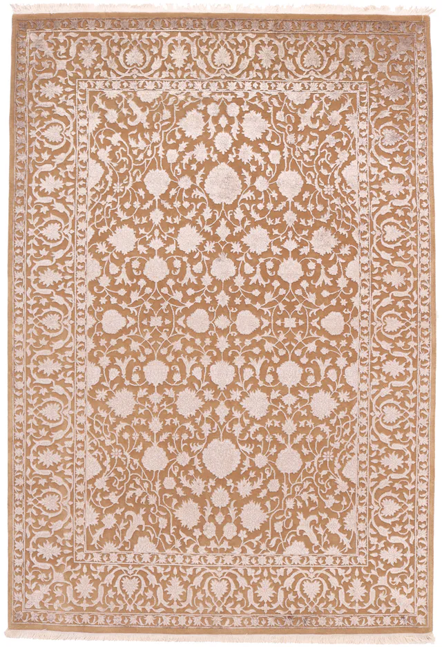 Keshan / Kashan design Modern Rug Mocha -8 x 5'5, 246 × 168 cm